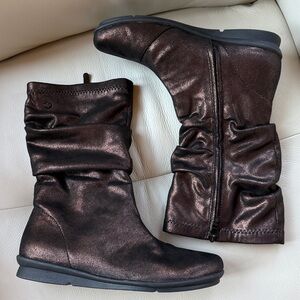 🌹New Bussola Metallica Interior zip Boots size 36